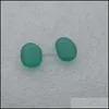 Pendant Necklaces 10Pcs Blue Color 12-16Mm Sea Glass Beads Diypendant Drop Delivery 2021 Jewelry Pendant Luckyhxshop Dhu9Y