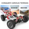 Electricrc Car Wltoys 144001 114 24G 4WD High Speed ​​Racing RC Vehicle Models 60kmh Två Battery Toy Gift Kid Remote Control Machine 220922