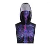 Damestanks y2k gotisch gezicht masker hoodies tanktops streetwear paarse schedel print sexy crop top grunge punk slank zomermode vest