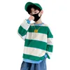 Pullover Boys Spring Fashion Contrast Kolor Bluza Bluza Dzieci Casual Sport Tops Dzieci Odzież z długim rękawem 3 5 9 10 12y 220924