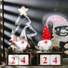 Weihnachtsspielzeug liefert Frohes Navidad-Jahr für Zuhause Countdown Gesichtsloser Wald Alter Mann Puppe Holzkalender Noel Geschenk 220924