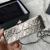 2022Ss Women Glitter Designer Bags Shimmer Gold-Tone Silver Metal Shoulder Chain Hardware Inimitable Timeless Diamond Quilting Handbag