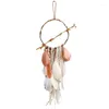 Decorative Figurines Feather And Tassel Dream Catcher Children Bedroom Birthday Party Gift Wall Hanging Home Decoration