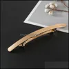 Hair Clips Barrettes Alloy Electroplating Hair Clips Jewelry Jack Sts Glossy Wire Ding Ponytail Clip Women Simplicity Fashion Hairpi Dhbkv