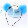 Headbands Cute Girl Ball Top Headband Fashion Kids Princess Flower Hairwear Baby Ribbon Hairband Childrens Party Hair Accessories 198 Dhcgu