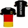 독일 Deutschland 독일 플래그 크레스트 독수리 티셔츠 남자 승무원 CORW CORLAR T 셔츠 패션 여성 TSHIRT 커스텀 티셔츠 화이트 저지