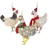 Nueva decoración navideña colgante de madera bufanda creativa pollo hogar vacaciones árbol de Navidad adornos PSB15774