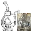 8.8inchs Recycler Dab Rigs Hookahs Thick Glass Water Bongs Smoke Pipe Percolator Oil Gravity Glass Bong With 14mm Bowl