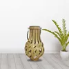 Candle Holders Vintage Bamboo Lantern Hand Woven Candlestick Holder With Handle For Gifts Outdoor Home Balcony Desktop Ornament