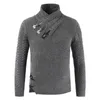 Herrtröjor vinter turtleneck tröja mode stor storlek pullover höst varma skjortor retro kläder stickning 220927