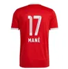 De Ligt Gnabry Mane Soccer Jerseys F￣s Jogador Vers￣o 22 23 Sane Bayern de Munique Goretzka Coman Muller Davies Kimmich Futebol Shirts 2022 2023 Uniformes Men Kit Kids Kit