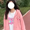 Kvinnors hoodies tröjor roliga blixtlås tröja flickor söta tecknade anime hoodies hösten kawaii kläder casual y2k överdimensionerade harajuku hoodies kvinnor 220926