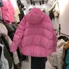 Piumino da donna Down Parkas in autunno e in inverno della versione corta da donna con cappuccio