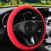 Nouveau doux chaud en peluche couvre voiture volant couverture perle velours Auto décoration hiver chaud universel voiture-style