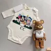 Luxe Ontwerper Pasgeboren Baby Meisje Jongen Rompertjes Kleding Baby Meisjes Brief beer Print lange korte mouwen Jumpsuits Onesie Bodysuit meer stijl Jumpsuits tops 2022