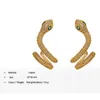 Boucles d'oreilles YMYW serpent torsion cuivre métal délicat cubique zircone mariage bijoux à la mode pour les femmes fête cadeau 2022