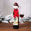 ワインボトルスカーフハットセットクリスマスクリエイティブオーナメントスカーフ帽子2ピーススーツホテルレストランレイアウトクリスマスデコレーションBBB15822