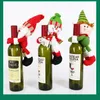 Novos garrafas de vinho tinto de Xmas capa de tampa de garrafa de decodores de garrafa de festa abraça Papai Noel, boneco de neve de javal