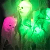 Strings Creative LED Skull String Night Light Halloween Party Holiday Lamp 20led Garden Outdoor Courtyard Home Garland Decoration