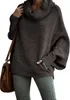 Women's T-Shirt Women's Sweater V Neck Zipper Long Sleeve Pullovers Fuzzy Fleece Jumper Top