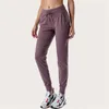 LL Women Yoga Ninth Pants Push Fitness Leggings Soft High Waist Hip Lift Elastic Casual Jogging Pants 7 Colors L2079