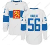 GLA MIT 2016 Puchar Świata w Hockey Finland Team Jersey Komarov Granlund Haula Ristolainen Filppula Vatanen Rask Jokinen Men Men Młodzież Hoceky