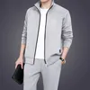 Mężczyzny Tracksuits Winstand Autumn Zima Ubranie Dwuczęściowy trend swobodny kombinezon sportowy All Match Simple Business 5xl 220926