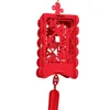 Dekorativa figurer 2 -stycken Röda kinesiska lyktor Dekorationer för årets vårfestival bröllopsfirande dekor
