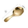 Ice Cream Dessert Spoon Short Stainless Steel Cutlery Gold Home Restaurant Kitchen Dining Flatware Tableware Tool