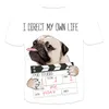 Мужские рубашки T 2022 Animal Pattern Street Street Trend Print Dog Summer Casual Foot Fortember Short-Shirteb