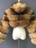 Womens Fur Faux 213 Stand Collar Real Coat Kvinnor Korta Vinterskördar Casaco Masculino Jacket Raccoon Dog 220926