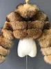 Pelliccia da donna finta 213 colletto alla coreana vero cappotto da donna corto invernale cappotti raccolti Casaco Masculino giacca Raccoon Dog 220926