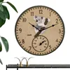 Wall Clocks Clock Outdoor 12-Inch Weather-Resistant Hanging Waterproof Battery Operated Resin Round