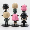 Anime Manga 10CM 16Pcs Anime Spy X Family PVC Anya Loid Yor Forger Chibi Anua Figure with Base Figurine Model Dolls Toy Gifts for Kids 220923