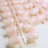 False Nails 240pcs 10 Sets Natural Beige Nude Pink Color White French Fake Full Cover Manicure Faux Ongle Nail For Office