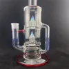 Narguilé en verre américain rouge et blanc secret inv4 recycle bong nouveau design grande quantité