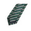 Arco lanche design de design masculino tata listrada de alta qualidade Green de 6 cm para homens Terno de negócios trabalha calcktie moda formal fino pescoço