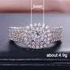 Zircon Wedding Rings Band for Women Fashion Jewelry Round Gemstone Zircon Engagement Ring Band Finger Ring for Women Will and Sandy