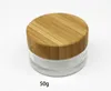 30 g 50 g glazen pot met bamboe flessen deksel lege crèmepotten cosmetische verpakkingscontainers pot voor handcrème container