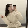 Damen Trenchcoats Damen Winter Einfarbige Gürteljacke Elegant und edel Dicke hochwertige süße Dame Streetwear Koreanisch