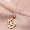 12 Colar de signo do zodíaco Gld Chain Aries Taurus pingentes de charme signo de estrela gargantilha colares de astrologia de jóias de moda feminina e arenosa