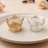 Crown Napkin Ring Gold Silver Napins Buckle Hotel Wedding Tanddoek Ringen Banquet GWB15911