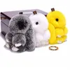 Plush Keychains schattige konijnen hanger auto sleutelhanger tas bunny paar nieuwste kleur longhair 14cm 220923