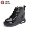 Botas Inverno Sapatos Infantil Pu Couro Impermeável Praxagem Invencional Brand meninos meninos tênis de moda casual 220924