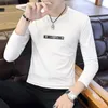 Men's T Shirts Men's T-Shirts Long Sleeve T-shirt Spring Thin Top Cotton Bottom Shirt Trend Small Youth Simple Clothes