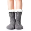 Femmes chaussettes 1 paire hommes hiver épaissir chaud doux coton chaussette maison antidérapant chambre chaussures cadeau de noël tricoté