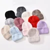 Beanieskull Caps Wide Brim Hatts Bucket Baggy Bonnet Beanies Female Rabbit Hair Sticked Winter Soft Striped Cashmere Beanie Hat 220927