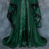 Frauen Badebekleidung Halloween Frauen Europäische mittelalterliche Retro Court Princress Cosplay Kostüm Langes Kleid elegante Hexenquadratkragen Masquerade