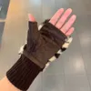 CH guantes de diseñador guante de cuero para mujer piel de oveja piel de conejo manopla de invierno para mujer réplica oficial Contador de calidad Tamaño europeo T0P calidad 012