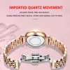 Relógios femininos câmeras de cúpula poedagar relógio mulheres novas moda luxo de luxo aço inoxidável pulseira pulseira simples luminosa à prova d'água dourada rosa rosa